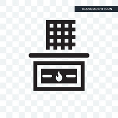 Stove vector icon isolated on transparent background, Stove logo design