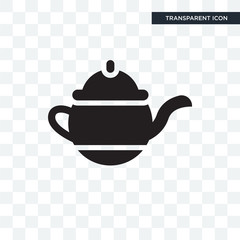 Teapot vector icon isolated on transparent background, Teapot logo design