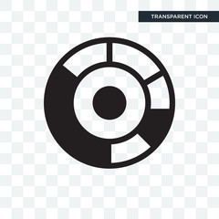Pie chart vector icon isolated on transparent background, Pie chart logo design