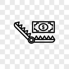 Bribe vector icon isolated on transparent background, Bribe logo design
