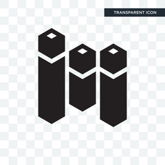 Bar chart vector icon isolated on transparent background, Bar chart logo design