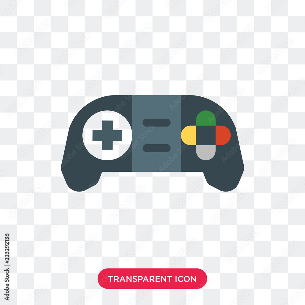 Wall mural Gamepad vector icon isolated on transparent background, Gamepad logo design