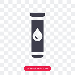 Blood test vector icon isolated on transparent background, Blood test logo design