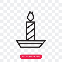 Candle vector icon isolated on transparent background, Candle logo design
