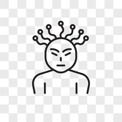 Medusa vector icon isolated on transparent background, Medusa logo design