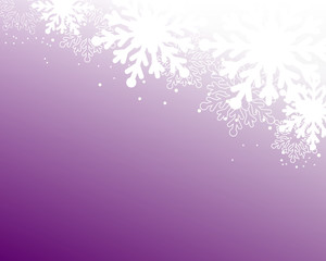 Purple Banner Snowflakes Christmas or New Year.