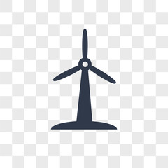 Wind mill vector icon isolated on transparent background, Wind mill logo design