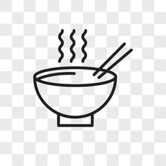 Bowl vector icon isolated on transparent background, Bowl logo design