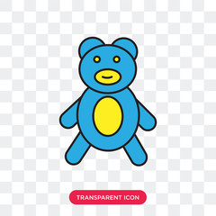 Bear vector icon isolated on transparent background, Bear logo design