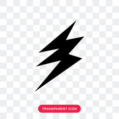 Electricity vector icon isolated on transparent background, Electricity logo design