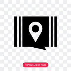 Location vector icon isolated on transparent background, Location logo design