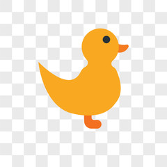 Duck vector icon isolated on transparent background, Duck logo design