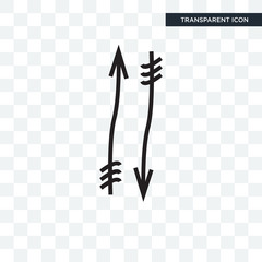 Up and down arrows vector icon isolated on transparent background, Up and down arrows logo design