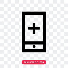 Obraz premium mobile app vector icon isolated on transparent background, mobile app logo design