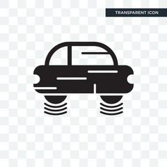 Flying car vector icon isolated on transparent background, Flying car logo design