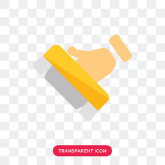 Brush vector icon isolated on transparent background, Brush logo design