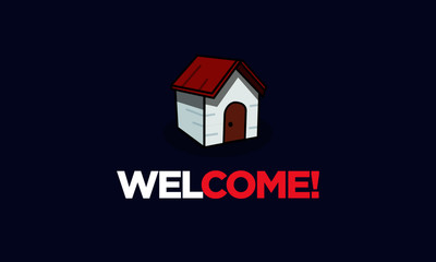 Fototapeta premium House Sign With Simple Vector Illustration 
