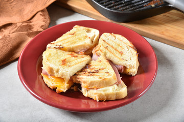 Grilled ham and cheese sandwich