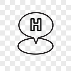 Placeholder vector icon isolated on transparent background, Placeholder logo design