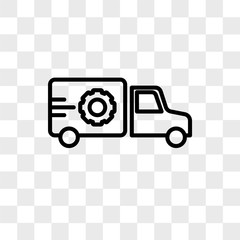 Van vector icon isolated on transparent background, Van logo design