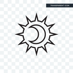 Brightness vector icon isolated on transparent background, Brightness logo design