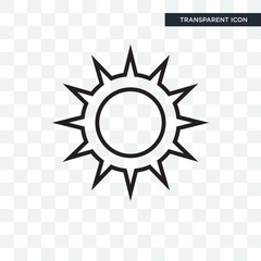 Brightness vector icon isolated on transparent background, Brightness logo design