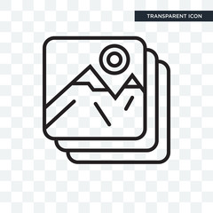 Image vector icon isolated on transparent background, Image logo design