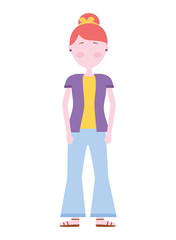 young woman avatar character