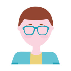 head man with eyeglasses avatar character