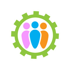 Abstract teamwork logo. Business concept