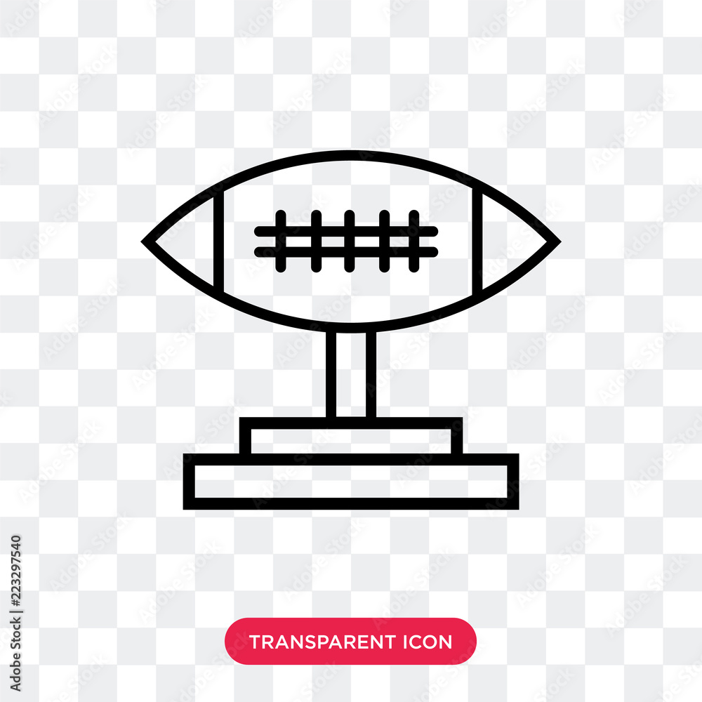 Wall mural Football trophy vector icon isolated on transparent background, Football trophy logo design - Wall murals