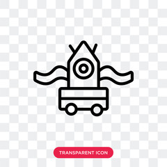 Alien vector icon isolated on transparent background, Alien logo design