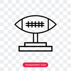 Football trophy vector icon isolated on transparent background, Football trophy logo design