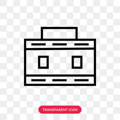 Briefcase vector icon isolated on transparent background, Briefcase logo design