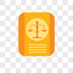 Law book vector icon isolated on transparent background, Law book logo design