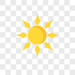 sun vector icon isolated on transparent background, sun logo design