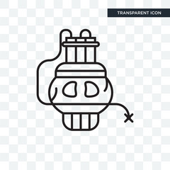 Dinamite vector icon isolated on transparent background, Dinamite logo design