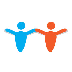 Abstract teamwork logo. Business concept