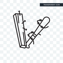 Sticks vector icon isolated on transparent background, Sticks logo design