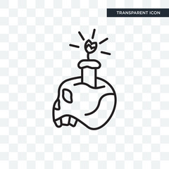 Skull vector icon isolated on transparent background, Skull logo design