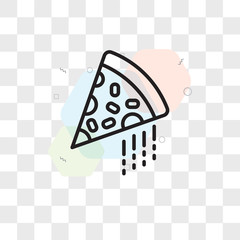Pizza vector icon isolated on transparent background, Pizza logo design