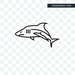 Shark vector icon isolated on transparent background, Shark logo design