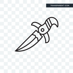 Dagger vector icon isolated on transparent background, Dagger logo design