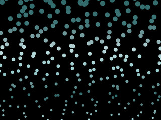 Naklejka na ściany i meble Elegant black background with shining, glowing circles, dots. Neon, led abstract pattern of lights and bokeh