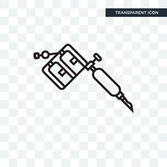 Tattoo Machine vector icon isolated on transparent background, Tattoo Machine logo design