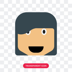 Happy smile vector icon isolated on transparent background, Happy smile logo design