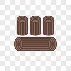 Log vector icon isolated on transparent background, Log logo design