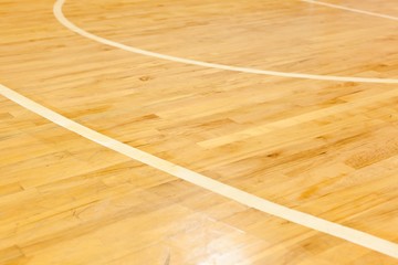 Basketball floor court wood parquet lines hardwood floor
