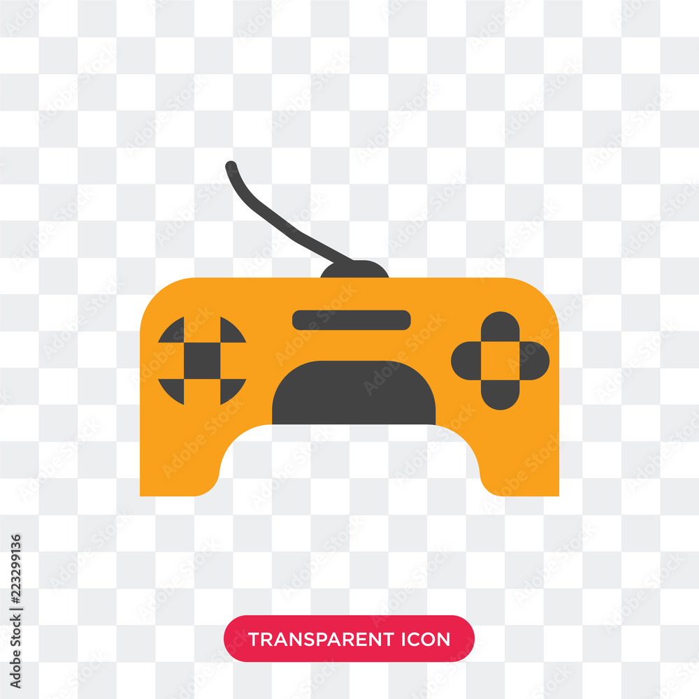 Wall mural Gamepad vector icon isolated on transparent background, Gamepad logo design