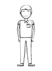 man male standing character cartoon